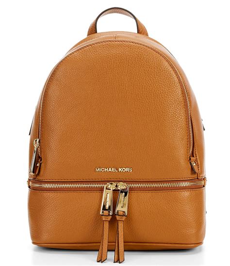 michael michael kors medium leather backpack|signature rhea zip medium backpack.